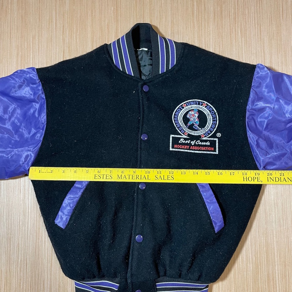 Rembrandt Unity Sportswear Varsity Jacket Mens Black Purple Hockey Association - Picture 3 of 5